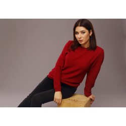 Bequem Pullover 100% Royal Alpaka, leicht, Frauen