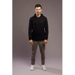 Hoodie alpaca+merino, men